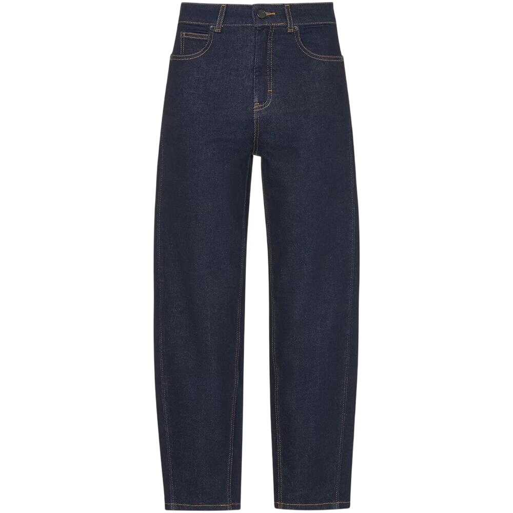 Whistles Dark Denim Stretch Barrel Leg Jean